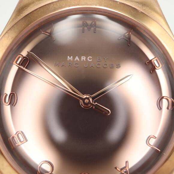 Marc Jacobs Henry Rose Gold 36mm Mirror Womens Watch 6" Bracelet w New Battery - Picture 6 of 11